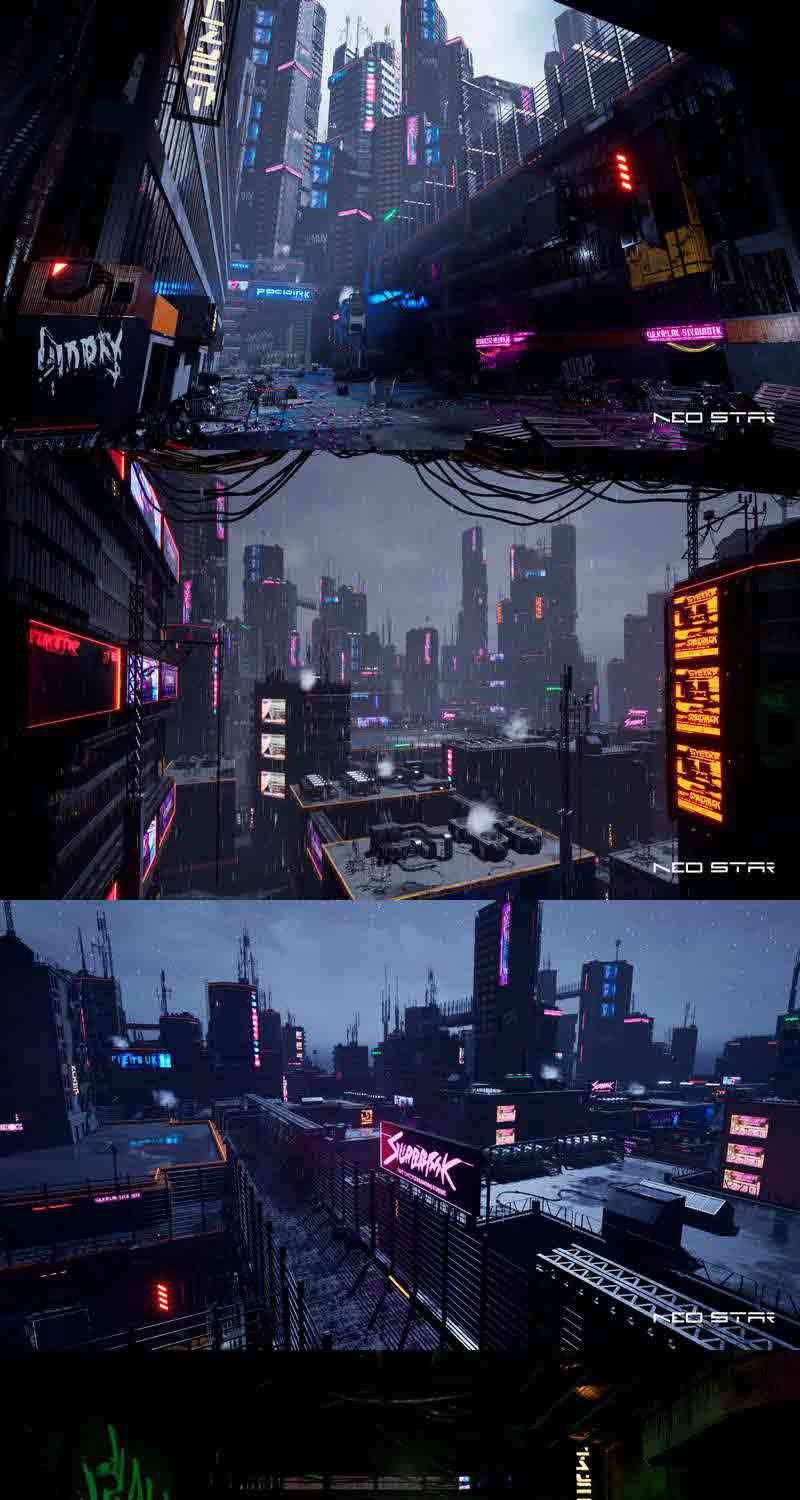 高品质的赛博朋克游戏城市模型场景大集合-虚幻引擎插图