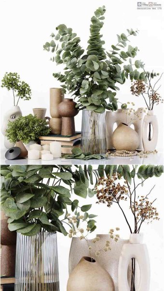 时尚高端优雅植物软装景观3D模型—MAX | FBX | OBJ