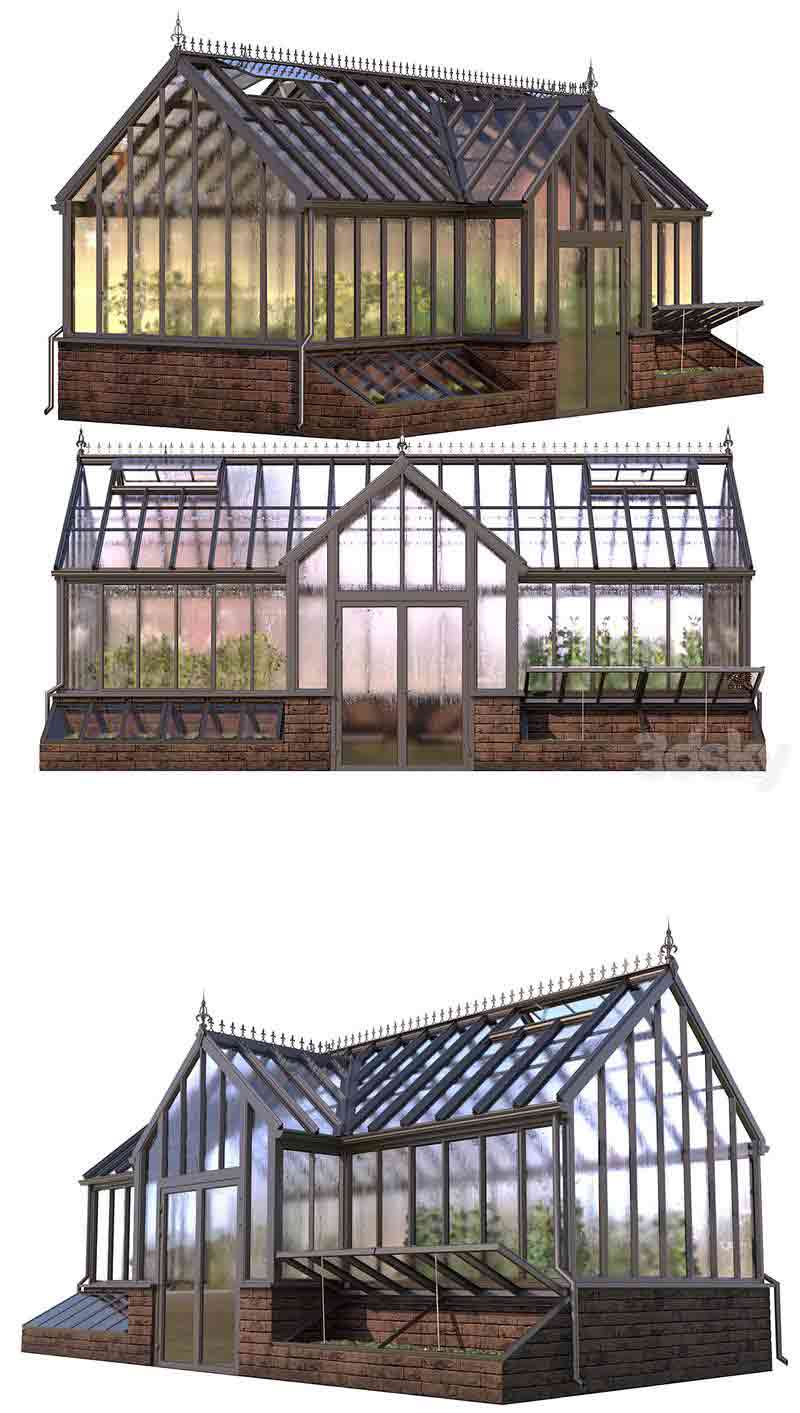 时尚高端英式风格的温室阳光房3D模型—MAX | FBX | OBJ插图
