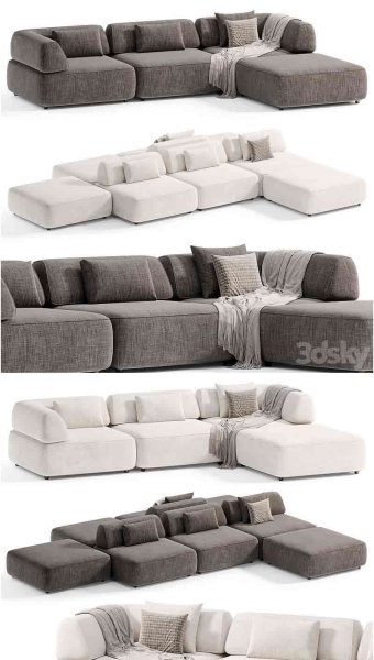 时尚现代风格的Fat Tony沙发3D模型—MAX | FBX | OBJ
