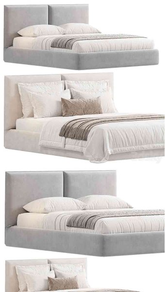 时尚高端现代风格的床3D模型—MAX | FBX | OBJ