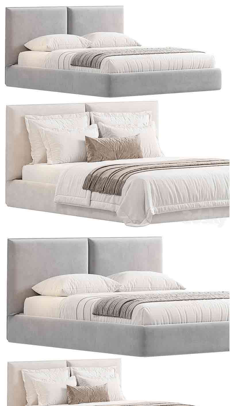 时尚高端现代风格的床3D模型—MAX | FBX | OBJ插图