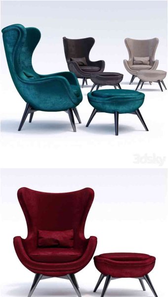 时尚高端现代风格的IDA椅子3D模型—MAX | FBX | OBJ