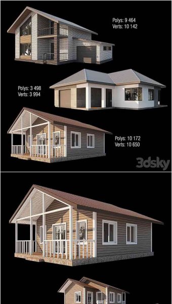 时尚现代风格的别墅3D模型—MAX | FBX | OBJ