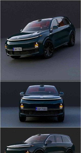 2024款理想L9汽车3D模型—MAX | FBX | OBJ