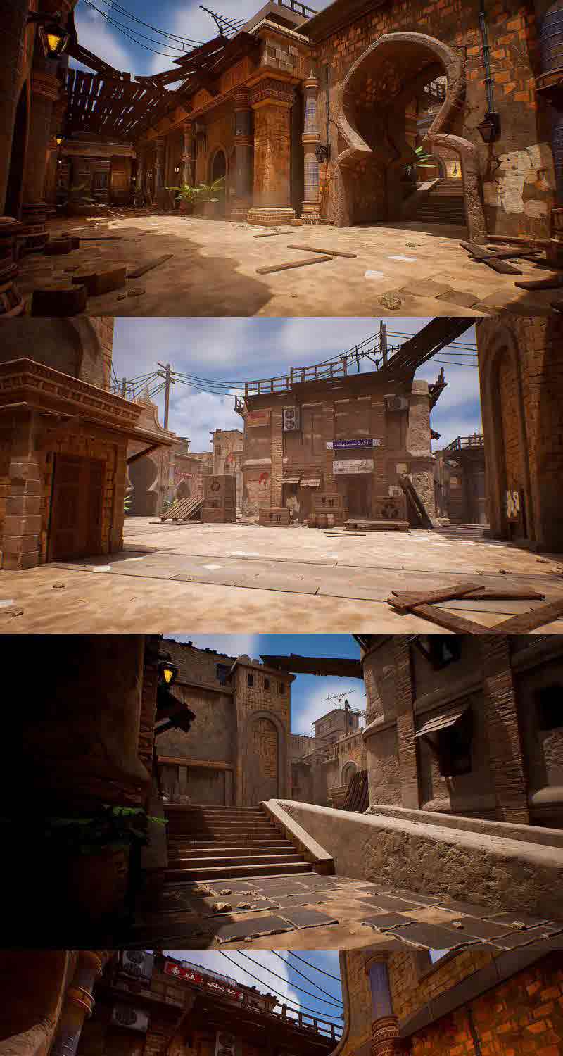 高品质的模块化沙漠小镇沙漠城市村庄游戏建模3D模型-虚幻引擎插图