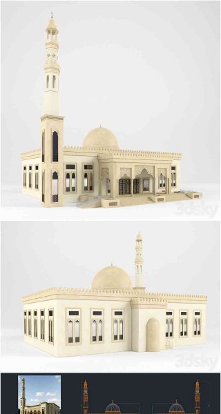 清真寺建筑3D模型—MAX | FBX | OBJ
