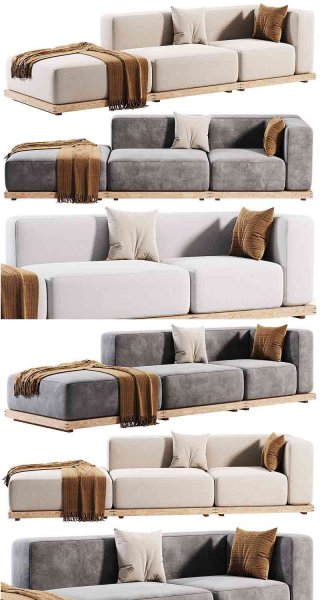 时尚高端现代风格的Karimoku沙发3D模型—MAX | FBX | OBJ