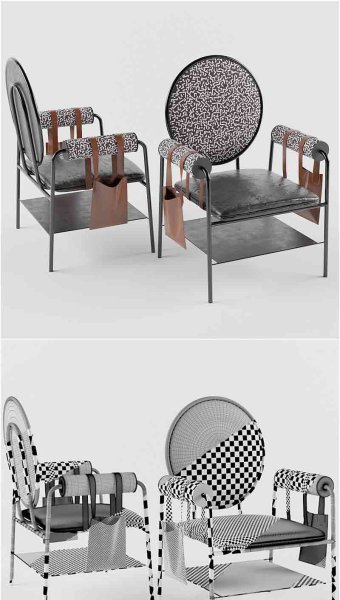 时尚高端现代风格的Q椅子3D模型—MAX | FBX | OBJ
