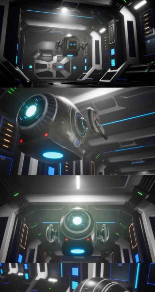 科幻太空无人机游戏场景3D元素大集合-虚幻引擎
