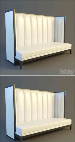 实用的饭店沙发3D模型—MAX | FBX | OBJ