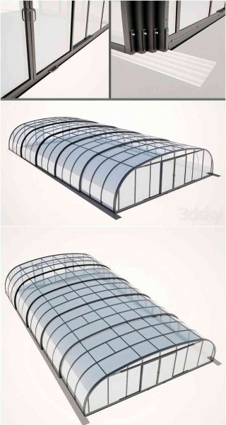 少见稀有的温室大棚阳光房3D模型—MAX | FBX | OBJ