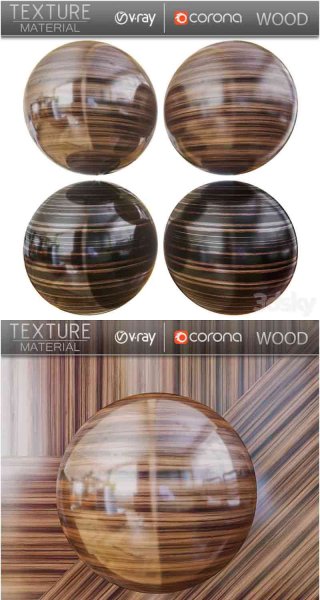 高品质的木质材料和纹理3D模型集合—MAX | FBX | OBJ