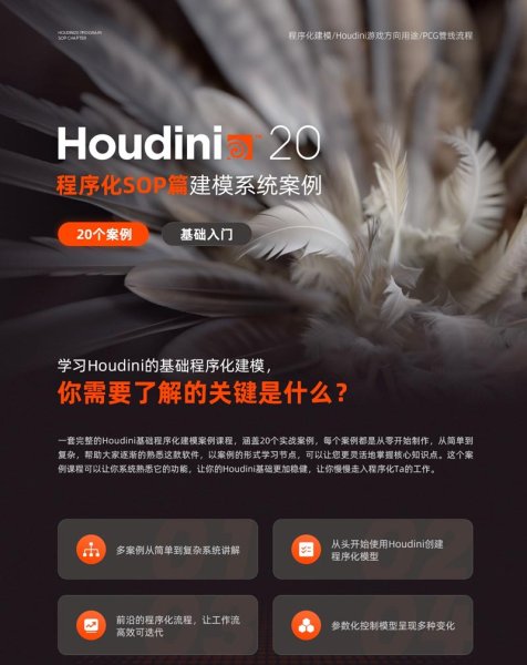 Houdini20程序化建模Sop篇系统案例【20个案例】