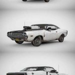 道奇 Charger 1968 白色幽灵汽车3D模型—MAX | FBX | OBJ