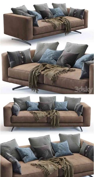 时尚高端简约现代风格Flexform沙发3D模型—MAX | FBX | OBJ