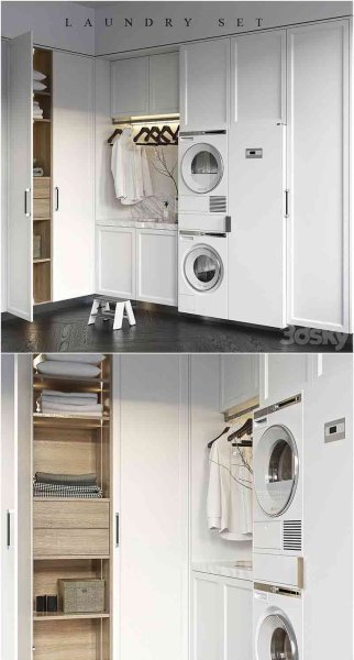 高品质的洗衣套装3D模型—MAX | FBX | OBJ