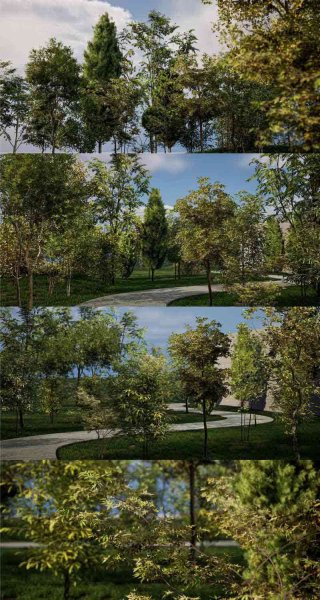 园林绿化景观植物树木大集合-虚幻引擎