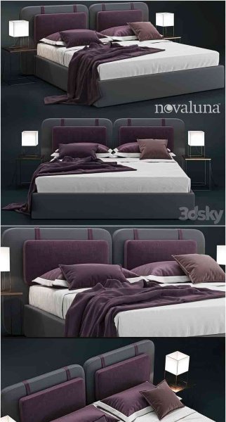 Novaluna SOUND双人床3D模型—MAX | FBX | OBJ