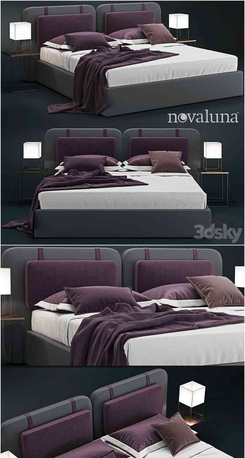 Novaluna SOUND双人床3D模型—MAX | FBX | OBJ插图
