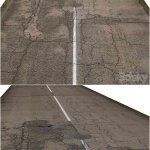 35米破旧沥青道路3D模型—MAX | FBX | OBJ