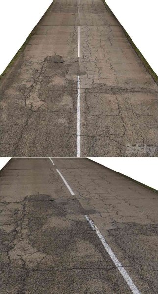 35米破旧沥青道路3D模型—MAX | FBX | OBJ