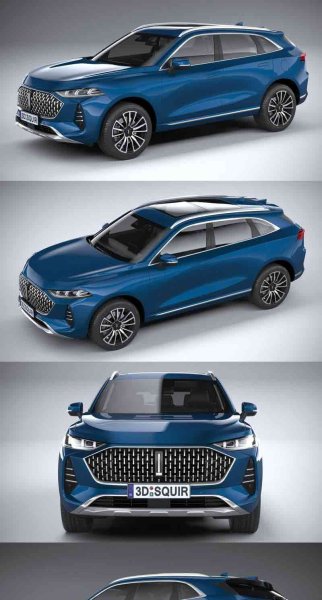 长城WEY摩卡DHT PHEV 2022款汽车3D模型—MAX | FBX | OBJ
