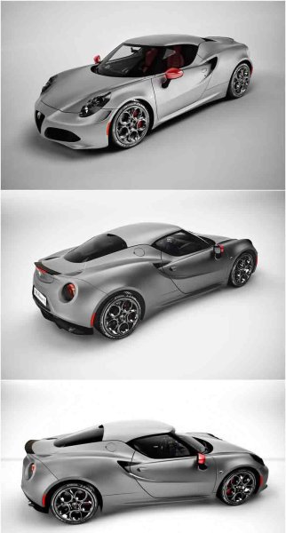 阿尔法罗密欧4C发布版汽车3D模型—MAX | FBX | OBJ