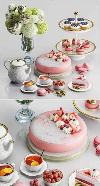 高品质的蛋糕装饰模式模型大集合—MAX | FBX | OBJ