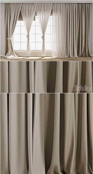 高品质的窗帘3D模型—MAX | FBX | OBJ