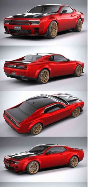 2021年通用肌肉车汽车3D模型—MAX | FBX | OBJ