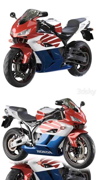 本田CBR1000RR摩托车3D模型—MAX | FBX | OBJ