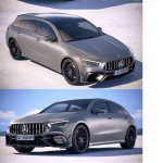 梅赛德斯-奔驰CLA45 S AMG Shooting Brake 2020款汽车3D模型—MAX | FBX | OBJ