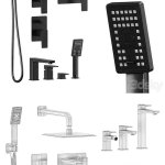 帕尔马黑色淋浴喷头水龙头3D模型—MAX | FBX | OBJ