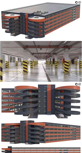 停车场3D模型—MAX | FBX | OBJ