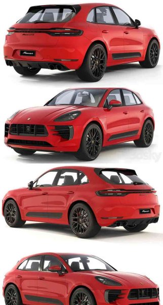 保时捷Macan GTS 2020款汽车3D模型—MAX | FBX | OBJ