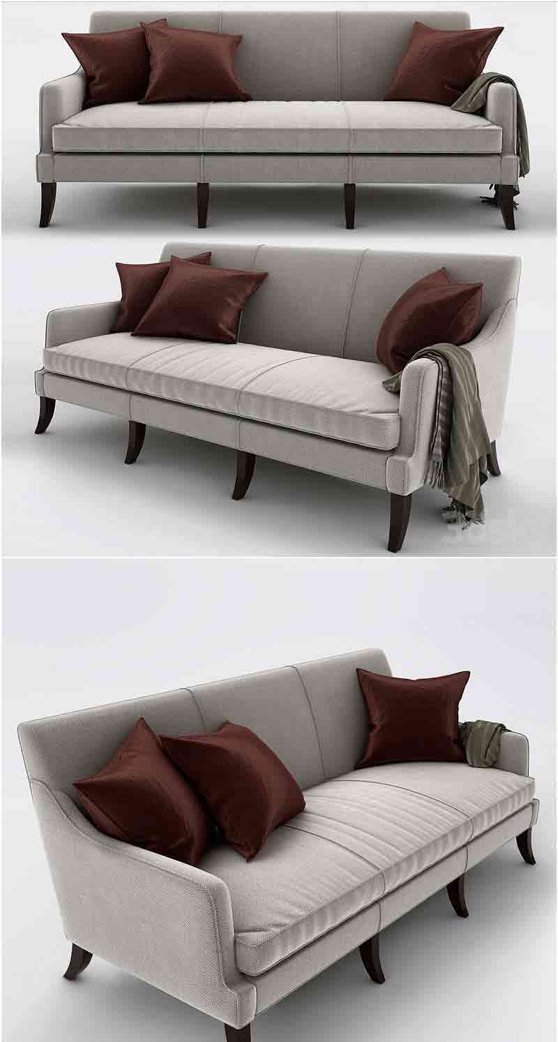 高品质的时尚简约风格的沙发3D模型—MAX | FBX | OBJ插图