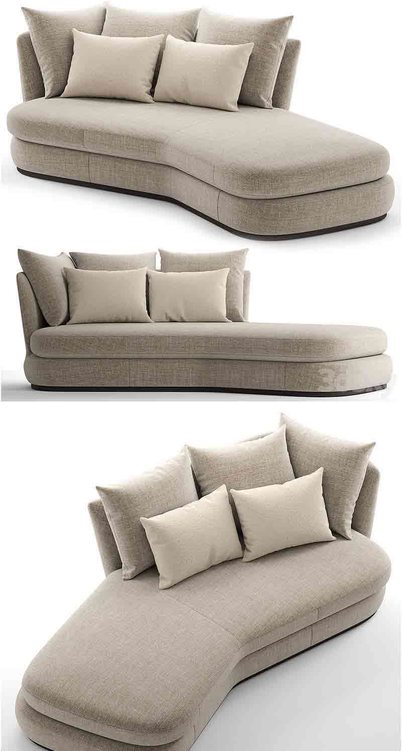 时尚高端优雅简约风格的沙发3D模型—MAX | FBX | OBJ插图