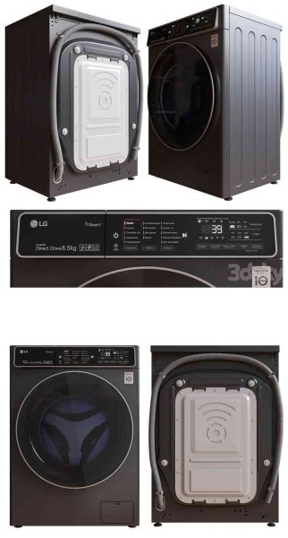 AI DD LG F2T9GW9P洗衣机3D模型—MAX | FBX | OBJ