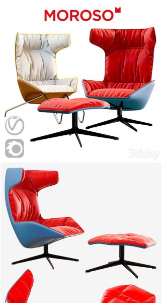 现代风格的Take A Soft Line For A Walk (vray + corona)椅子系列3D模型—MAX | FBX | OBJ