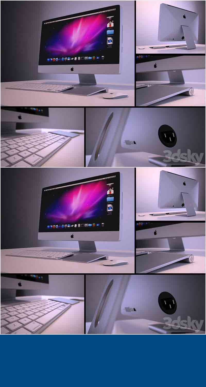 iMac苹果电脑3D模型—MAX | FBX | OBJ插图