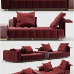 时尚高端现代风格的Minotti Freeman沙发3D模型—MAX | FBX | OBJ