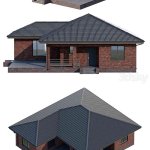带露台的单层砖房别墅建模3D模型—MAX | FBX | OBJ