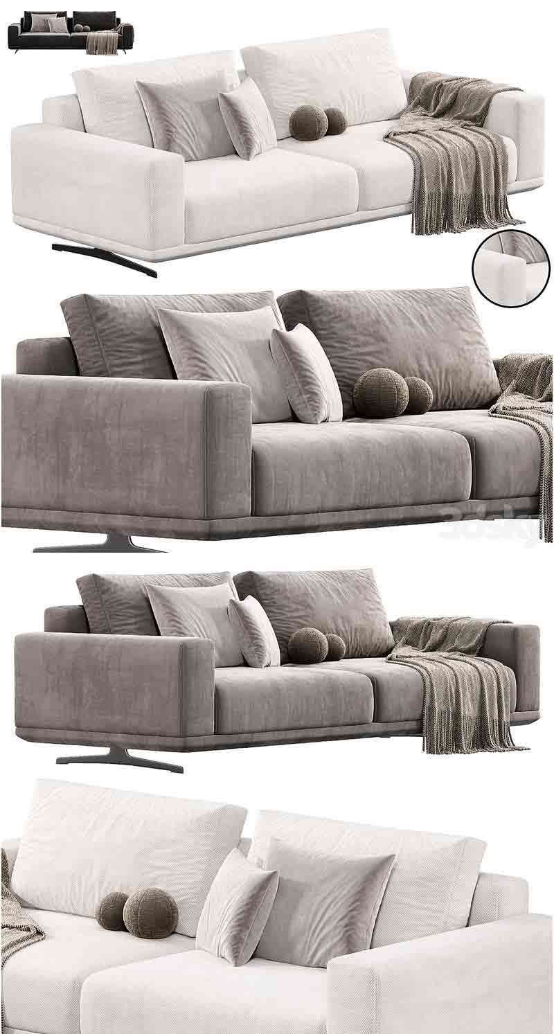 Zillis时尚高端优雅沙发3D模型—MAX | FBX | OBJ插图