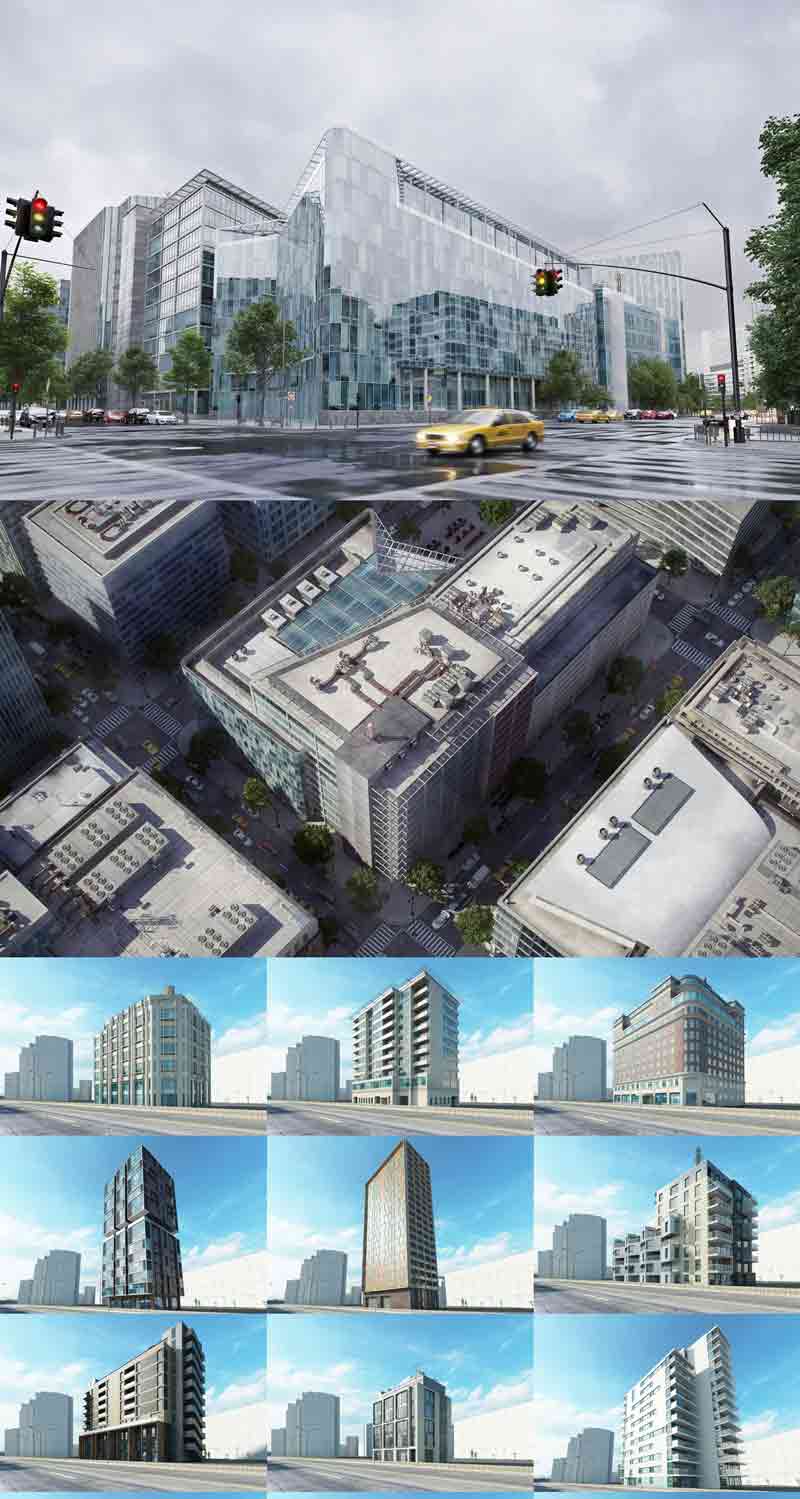 多种类型的房地产建筑3D模型大集合—MAX | FBX | OBJ插图