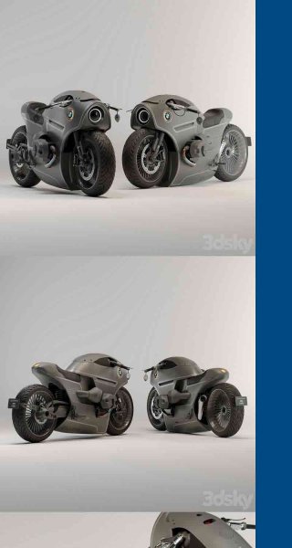 BMW R NINET R9 T 摩托车3D模型—MAX | FBX | OBJ