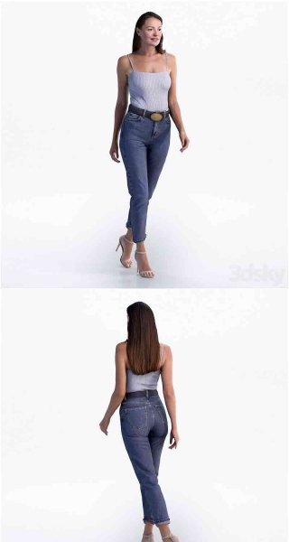 Elena 1058女性人物3D模型—MAX | FBX | OBJ