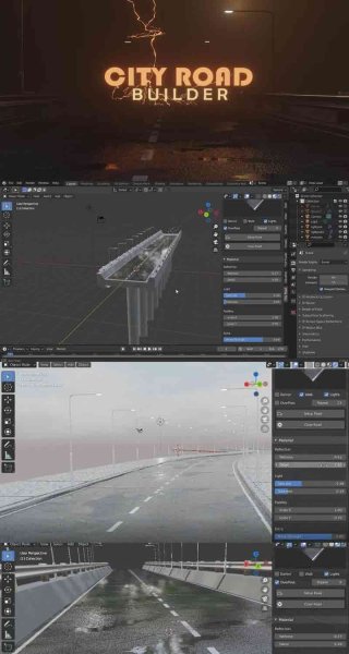 城市道路建造者专业版Blender插件