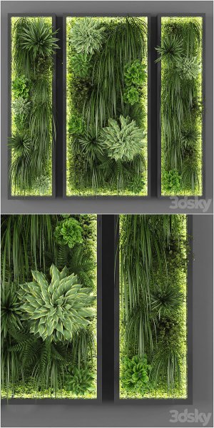 高品质的垂直花园植物3D模型—MAX | FBX | OBJ